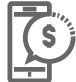 mobile and dollar sign icon 
